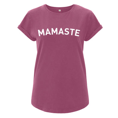 MAMASTE Rolled Sleeved Womens Tee Shirt