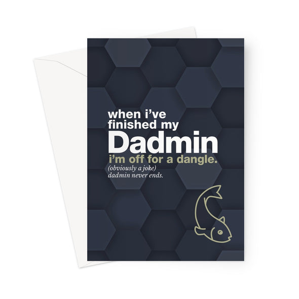 Fishing Dadmin Greeting Card