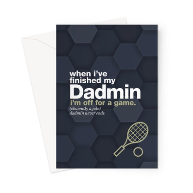 Tennis Dadmin Greeting Card