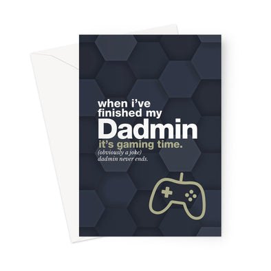 Gaming Dadmin Greeting Card