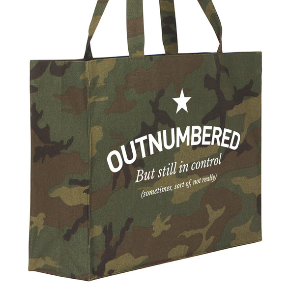 Camo  Outnumbered Tote / Shopper Bag