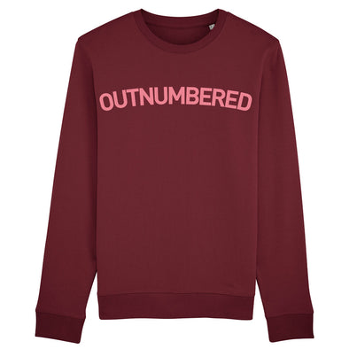 Outnumbered Unisex Burgundy Sweatshirt