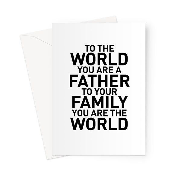 The World White Greeting Card