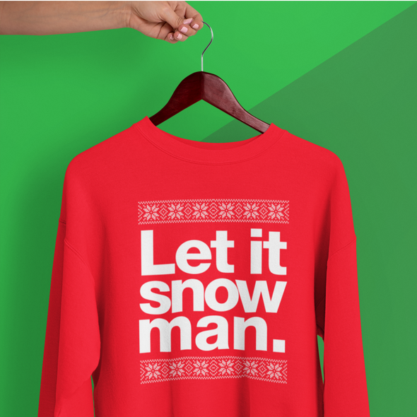Let it Snow Man Red Sweatshirt