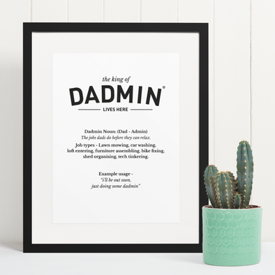 King of Dadmin - Framed Print